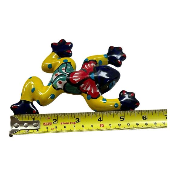 Mexican Talavera Pottery Folk Art TREE FROG - Garden Patio Or Wall Hanging - Picture 6 of 6